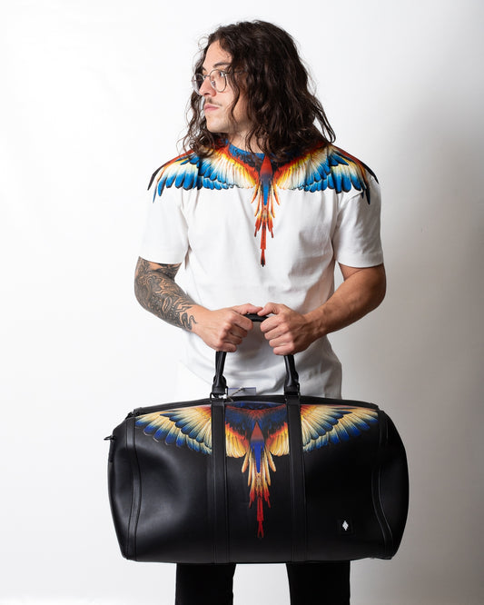 Borsone Marcelo Burlon in ecopelle wings colorfull