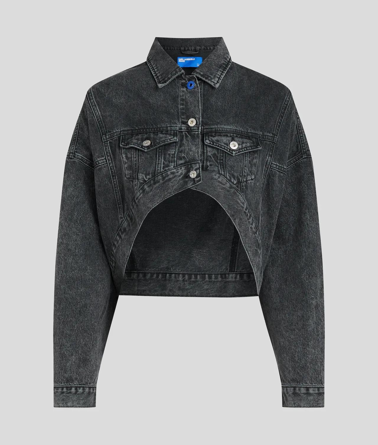 Giubbotto Karl Lagerfeld Jeans in denim con dettaglio cut-out donna