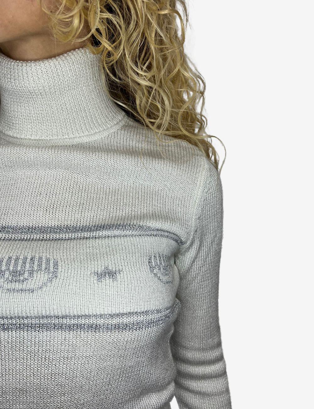 Maglia dolcevita Chiara ferragni glitter donna