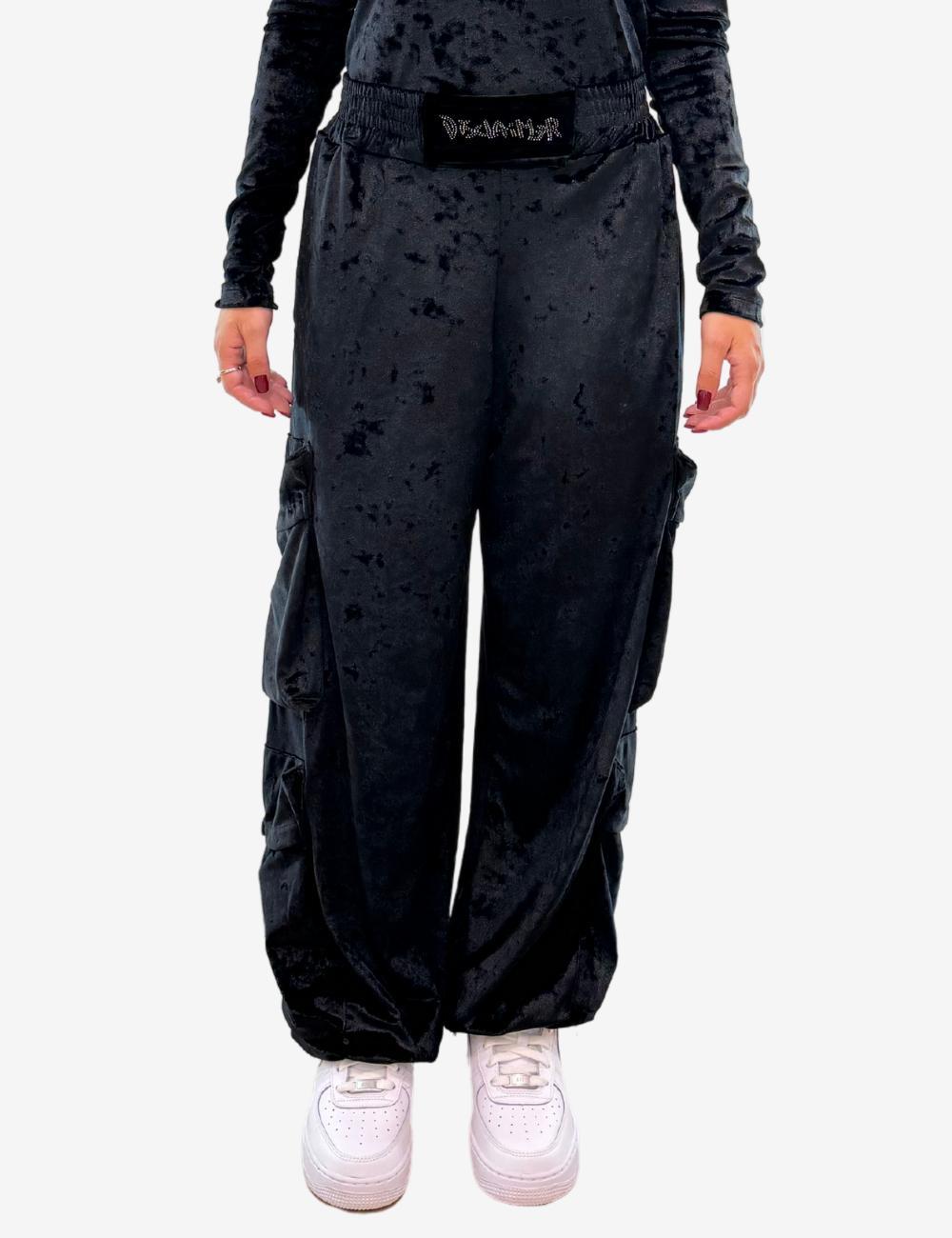 Pantalone Disclaimer cargo in ciniglia donna