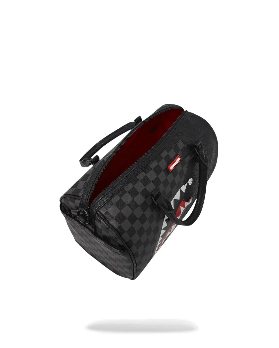 Borsa Sprayground nero unfinished shark mini duffle