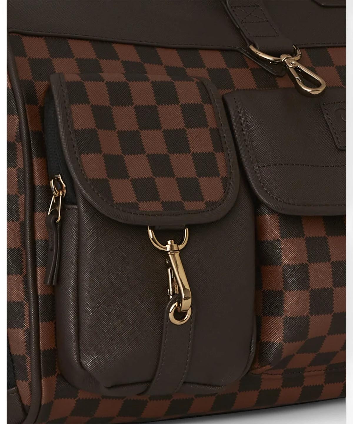 Borsone Sprayground marrone spec ops pixel emboss large duffle