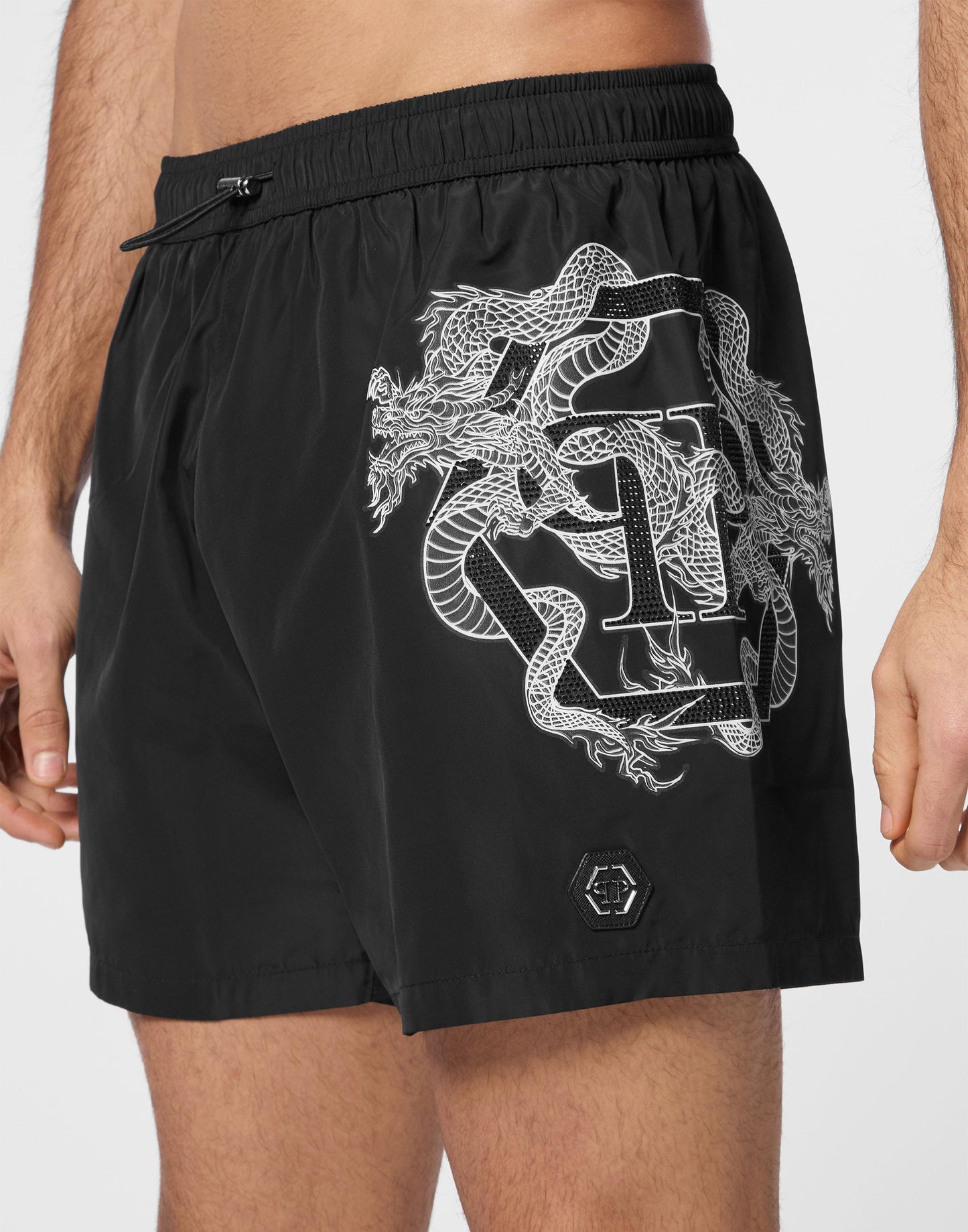 Boxer mare Philipp Plein con stampa "dragon" e applicazione uomo