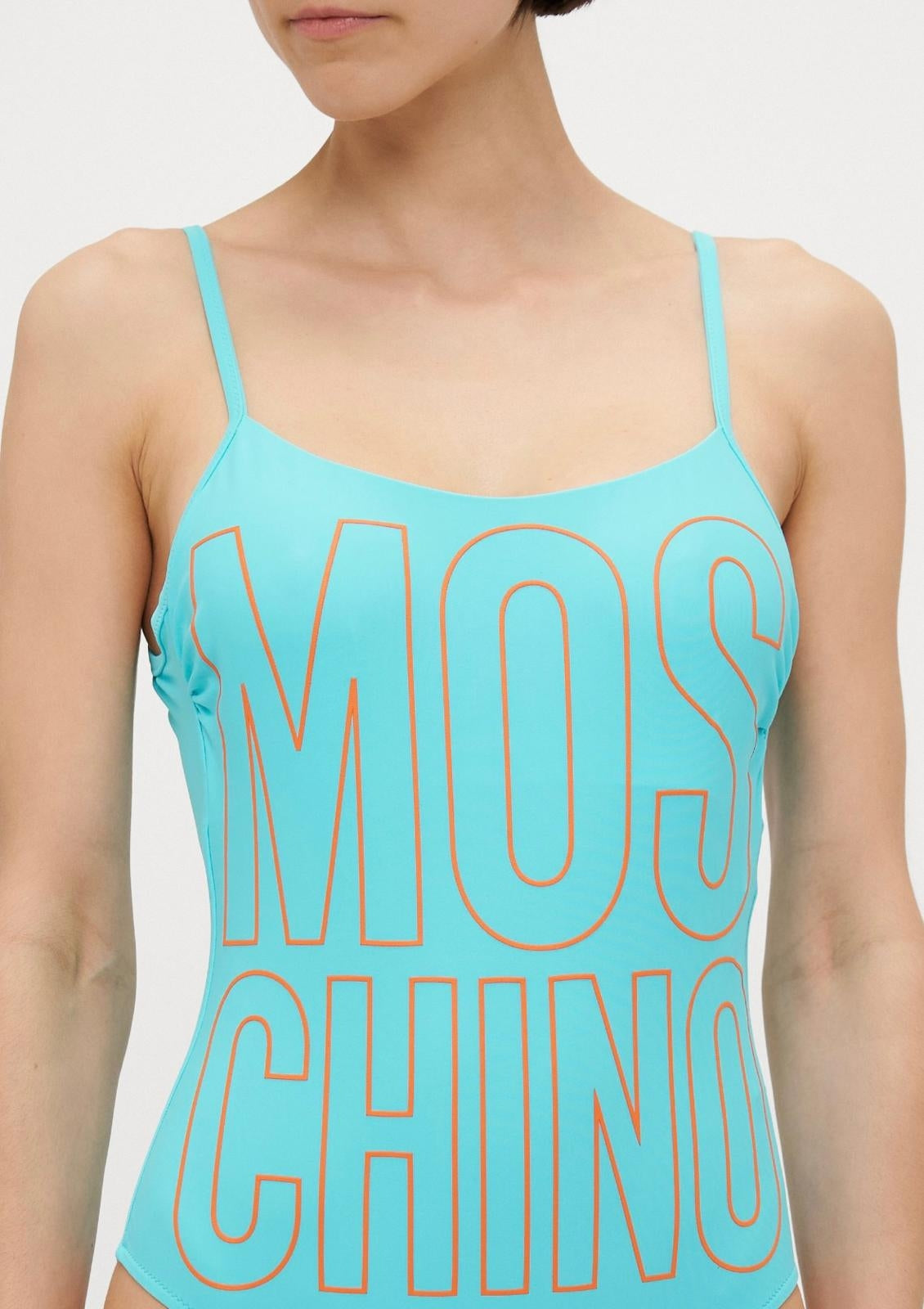 Costume intero Moschino Swim con maxi logo a contrasto donna
