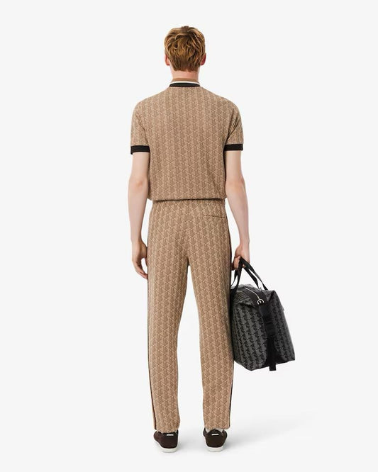 Pantalone Lacoste logato allover uomo