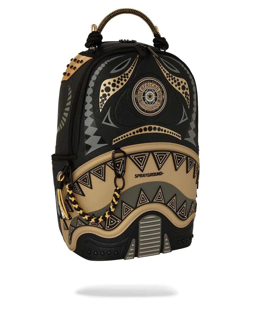Zaino Sprayground nero AI Wonderland gold and black backpack
