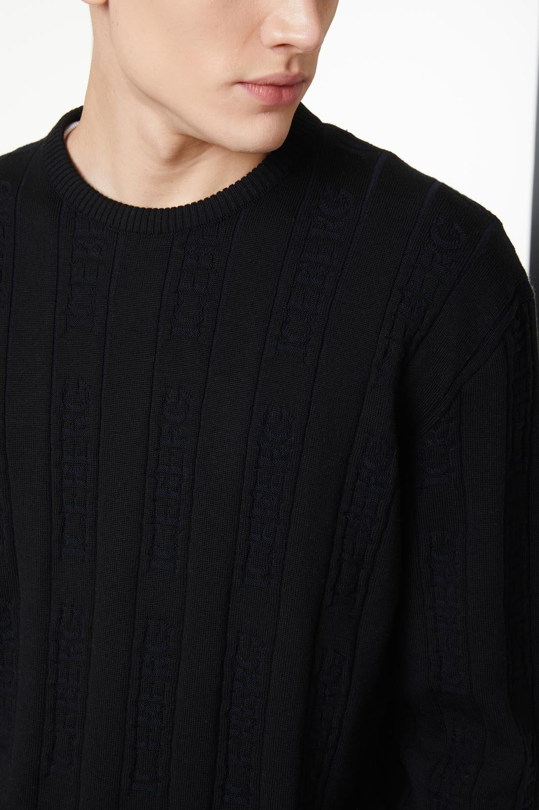 Maglia Iceberg girocollo logata jacquard all-over uomo