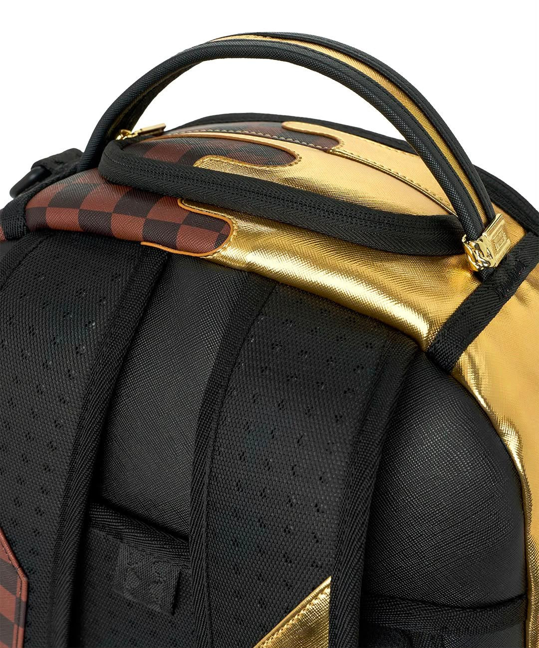 Zaino Sprayground marrone SHARKS IN PARIS GOLD DRIP BACKPACK