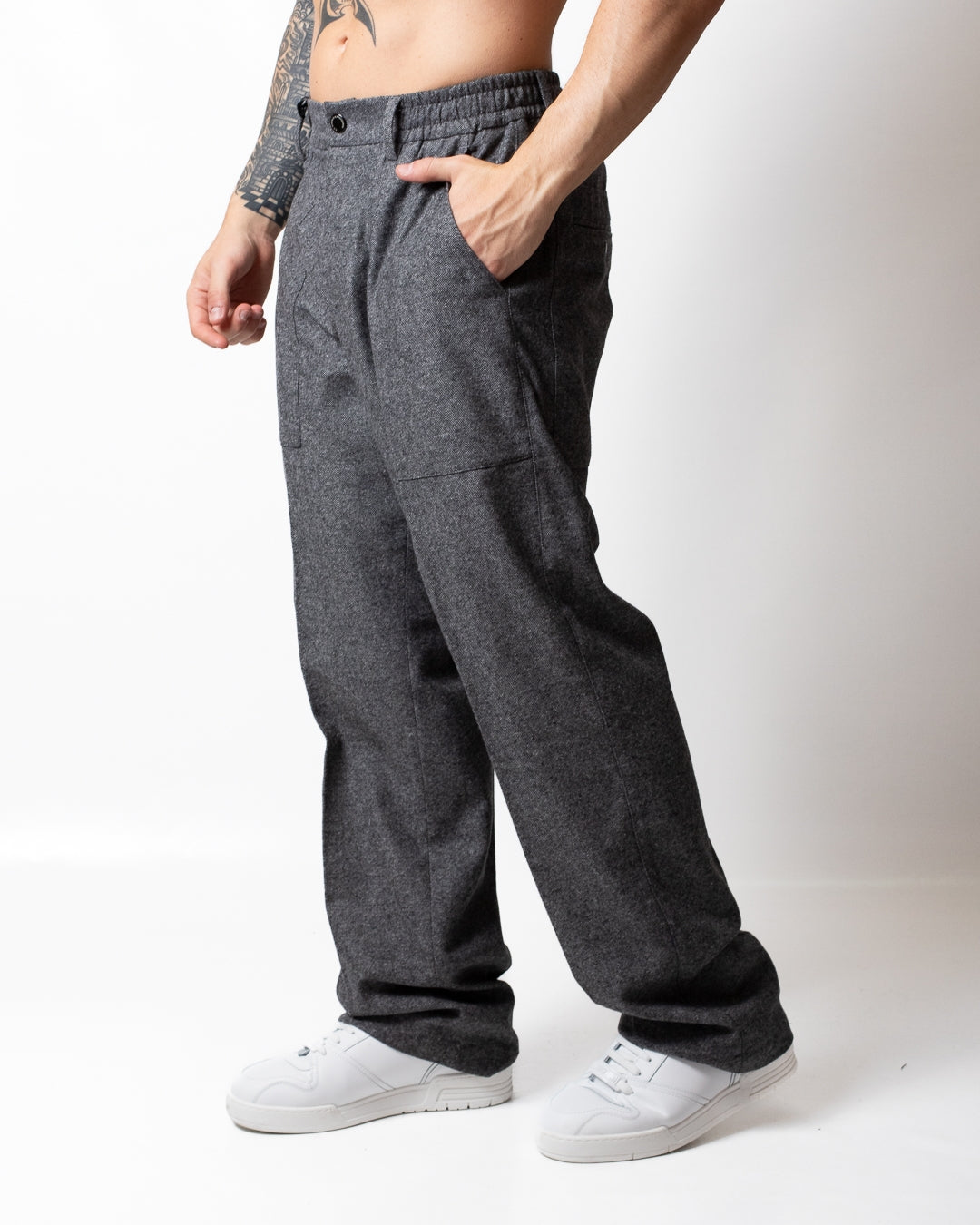 Pantalone Daniele Alessandrini in misto lana uomo