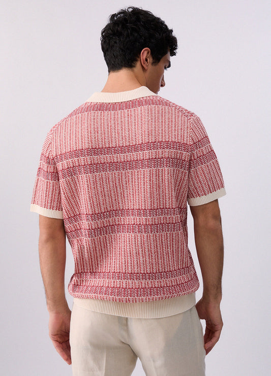 Polo Liu Jo in maglia ricamata uomo