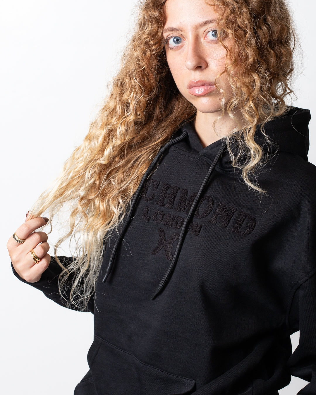 Felpa Richmond X con cappuccio e logo in rilievo donna