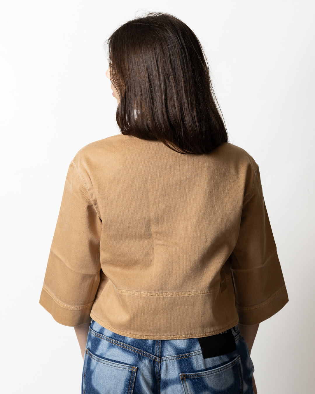 Giubbotto Nenette in jeans cropped donna