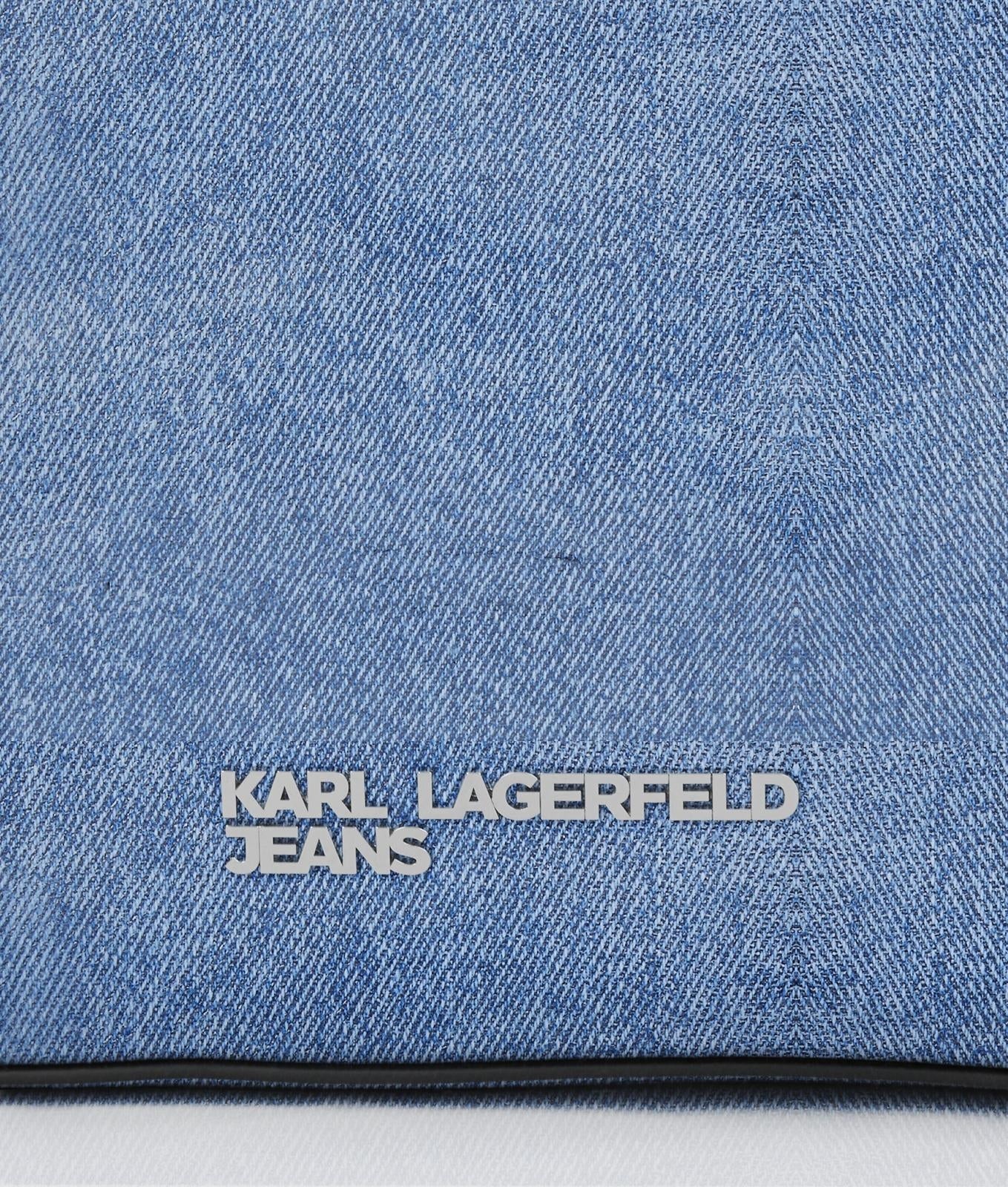 Borsa Karl Lagerfeld Jeans con stampa effetto jeans donna