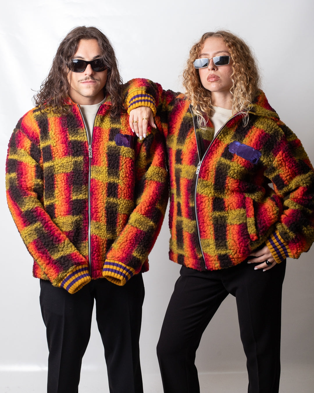 Giubbotto GCDS "Teddy Jacket" in misto lana