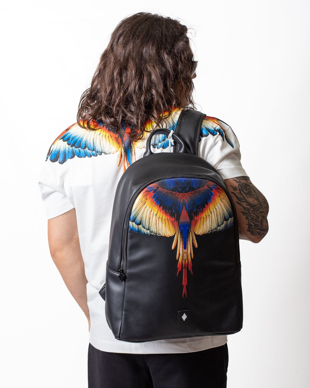 Zaino Marcelo Burlon in ecopelle wings colorfull