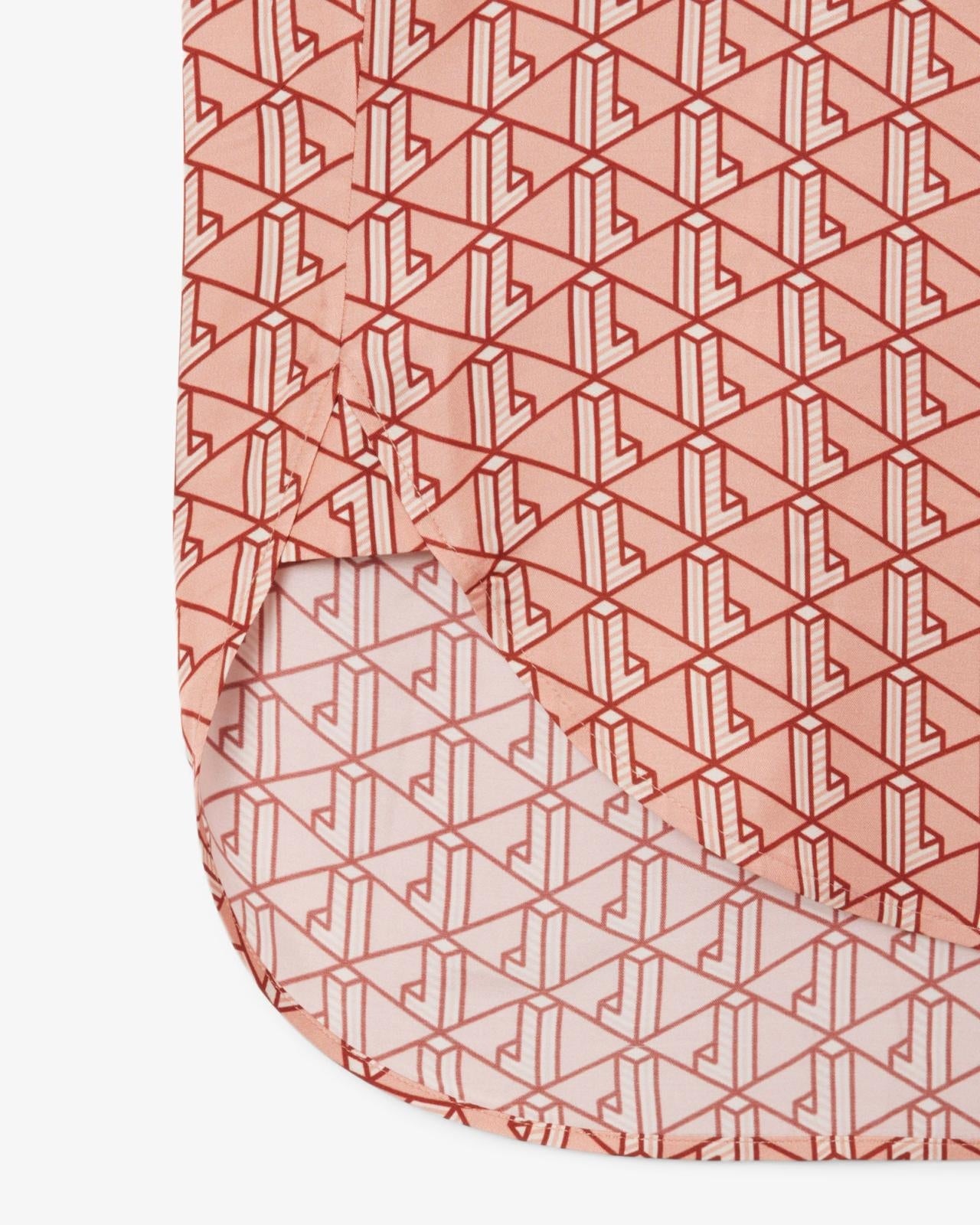 Camicia Lacoste con logo monogram allover