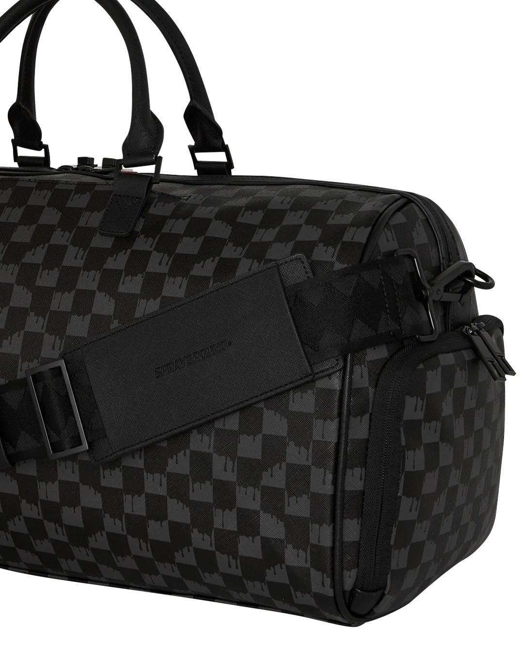 Borsone Sprayground nero Dripping sharks in paris large duffle