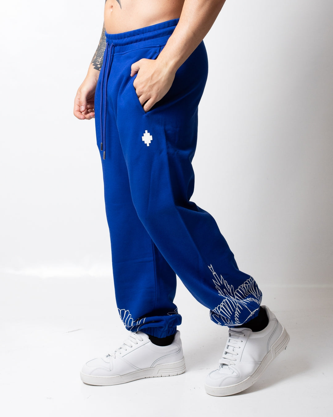 Pantalone Marcelo Burlon classic in felpa con logo uomo