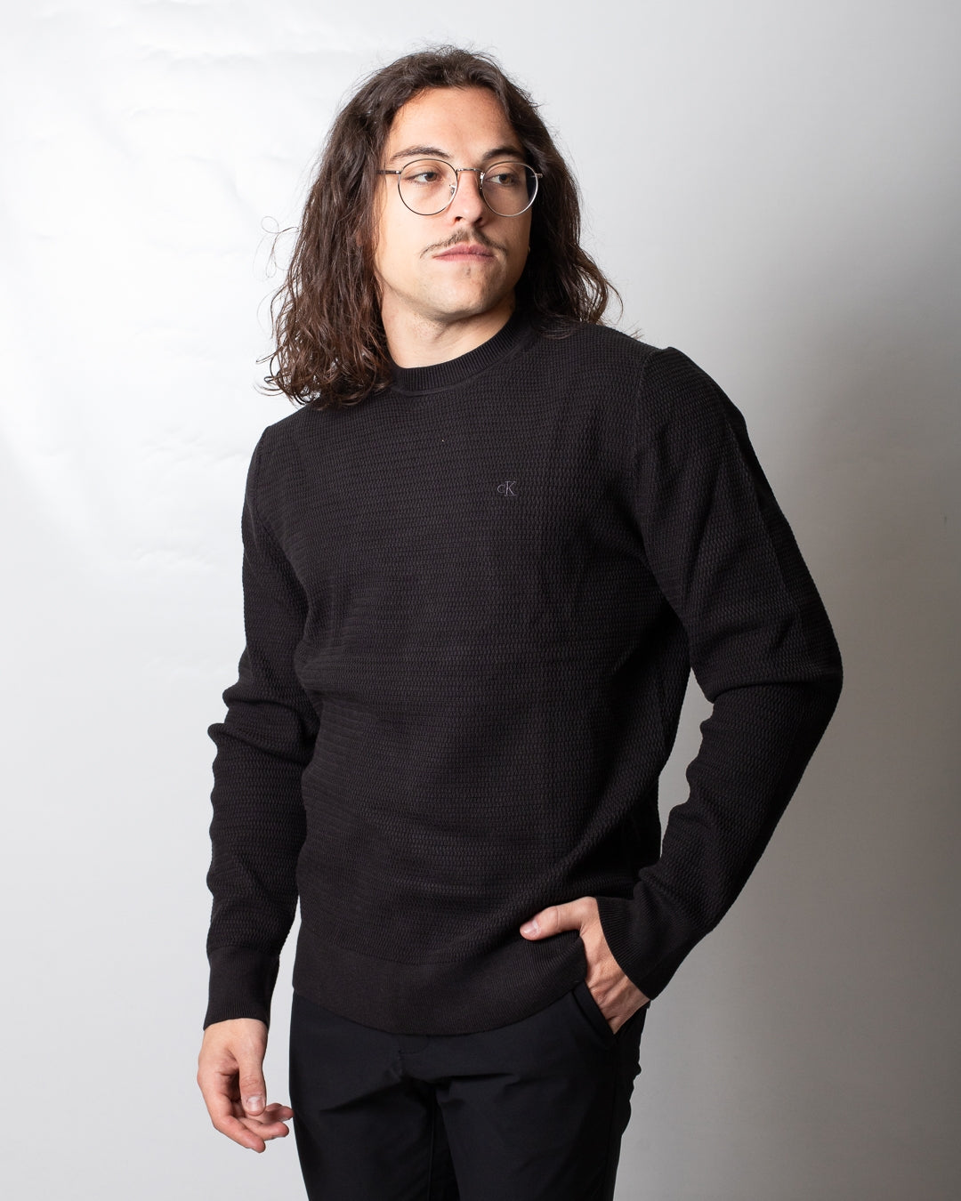 Maglia Calvin Klein girocollo texturizzata uomo