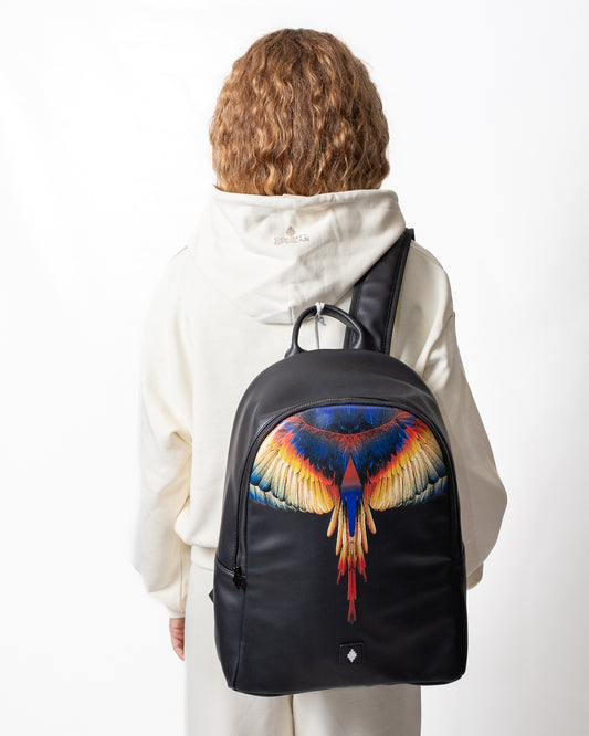 Zaino Marcelo Burlon in ecopelle wings colorfull