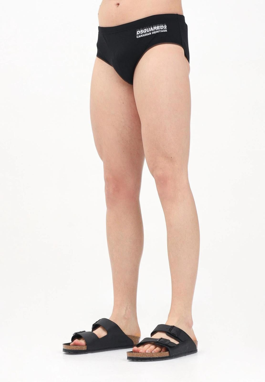 Slip mare Dsquared2 con stampa patch uomo