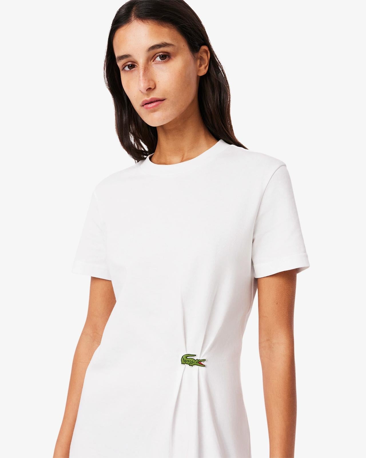 Abito Lacoste drappeggiato con logo donna