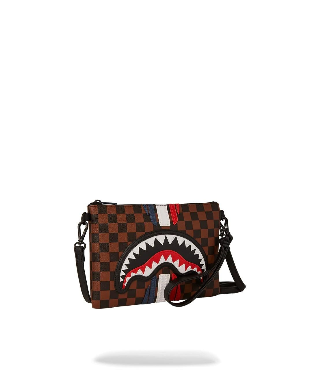 Pochette Sprayground marrone machine Francaise clutch con tracolla