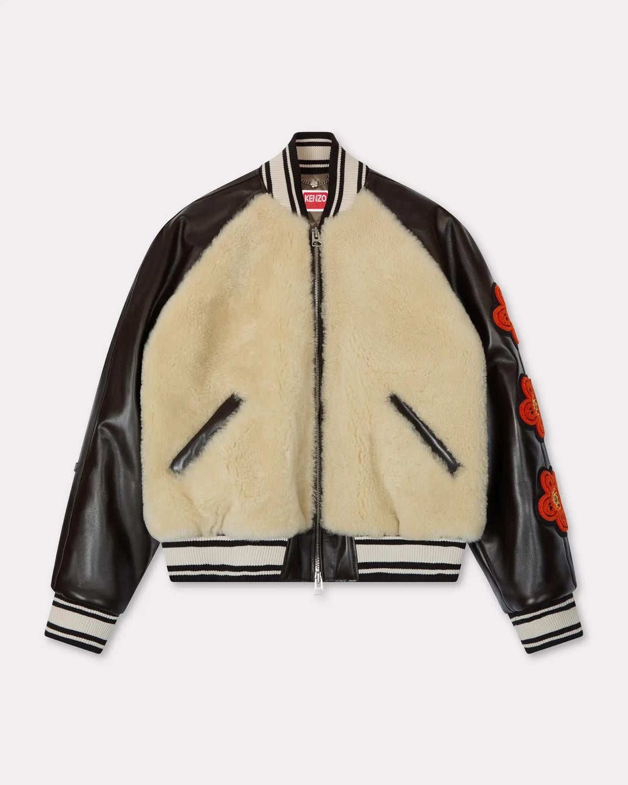 Giubbotto Kenzo Paris "Futura Sherling" in vera pelle