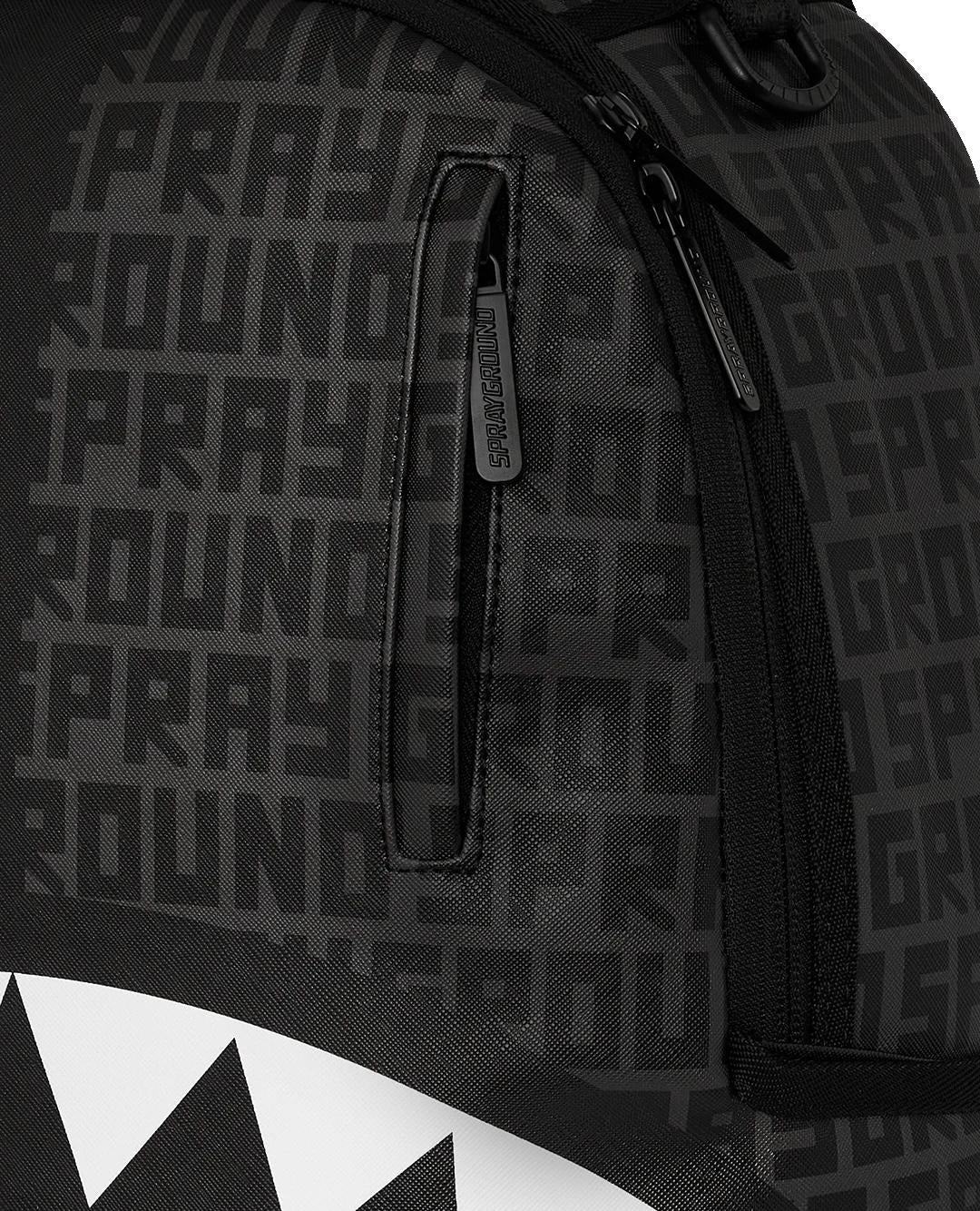 Zaino Sprayground nero Shark central split infinity dlxsv backpack