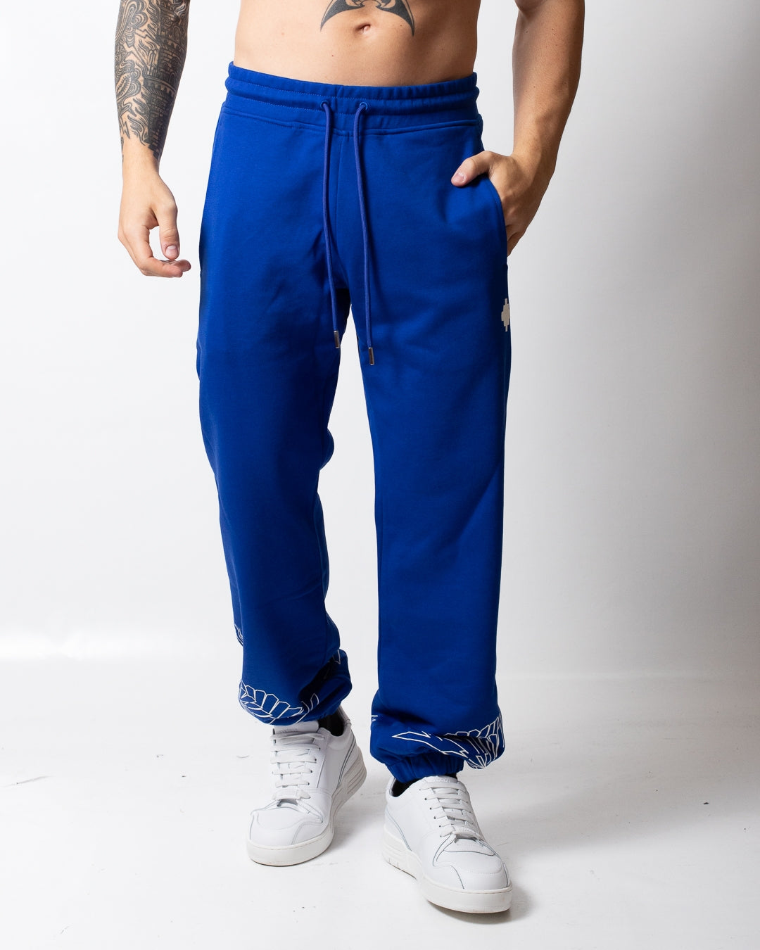 Pantalone Marcelo Burlon classic in felpa con logo uomo
