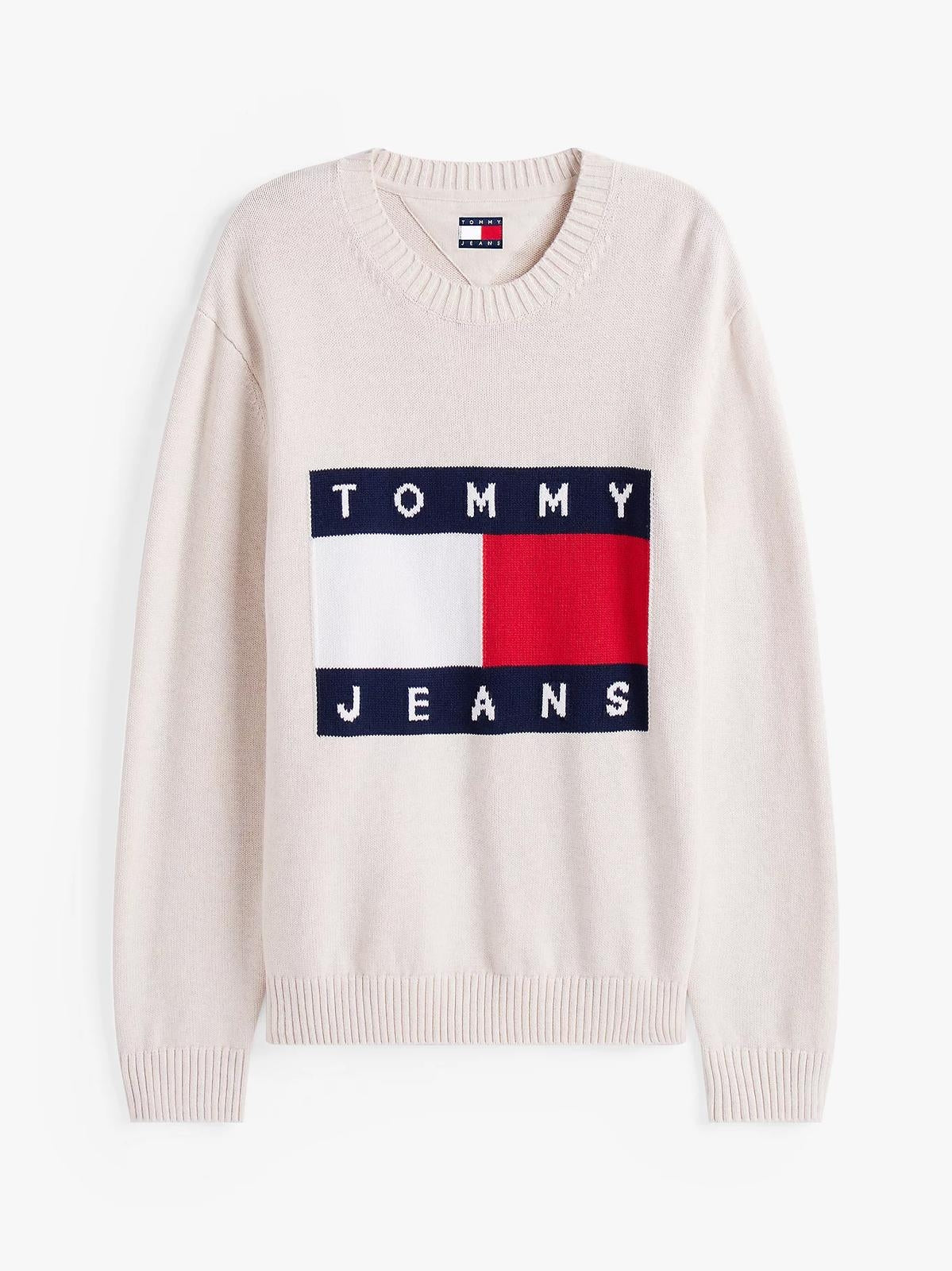 Maglia Tommy Jeans girocollo "Regular Flag" uomo