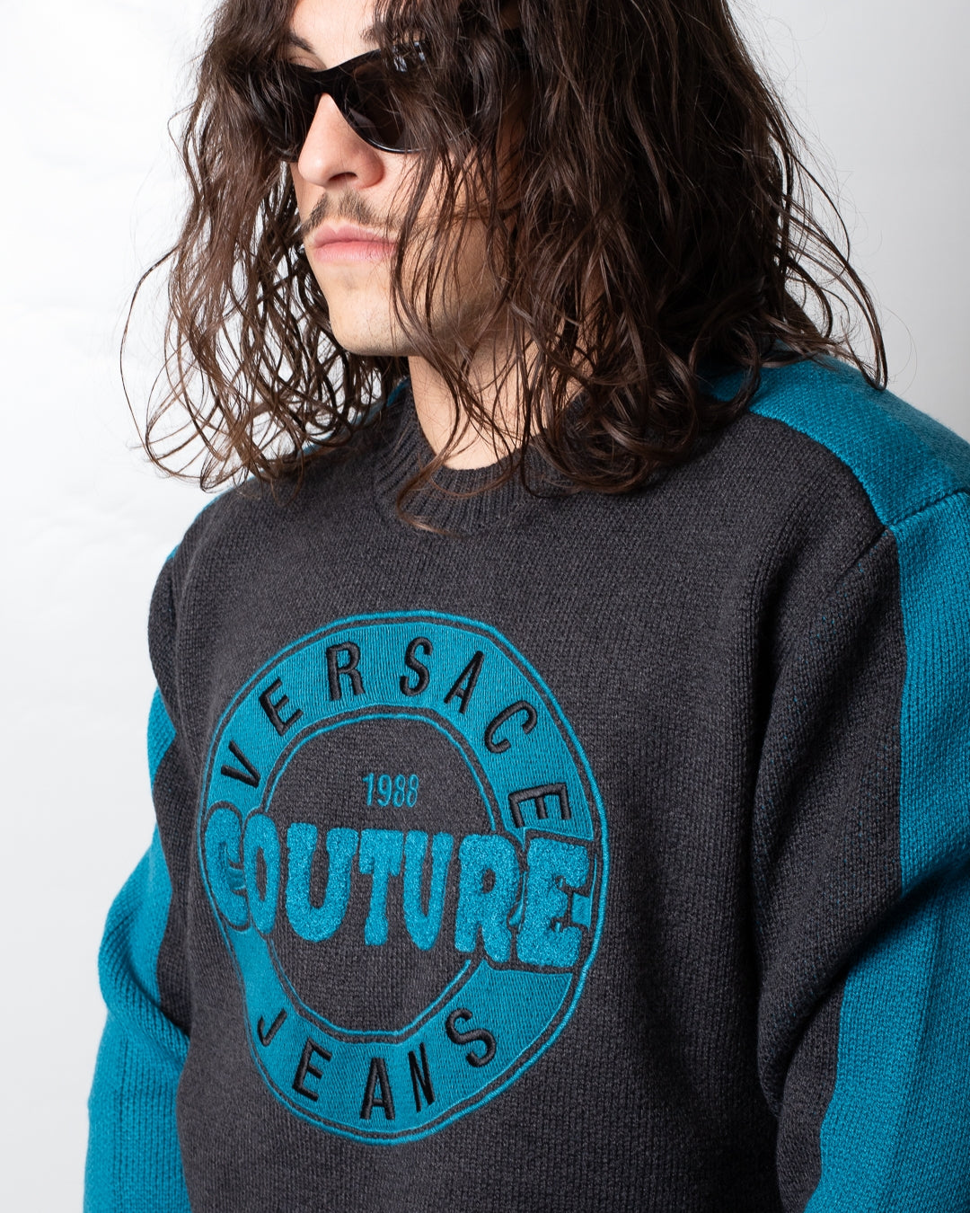 Maglia Versace Jeans Couture girocollo "Logo sponge" uomo