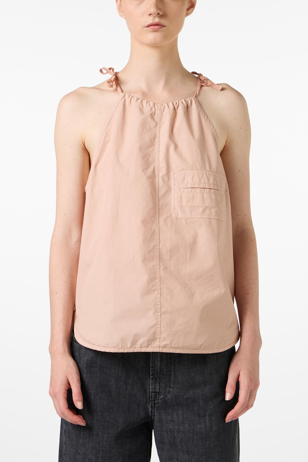 Top Iceberg sleeveless con laccetti e patch logata donna