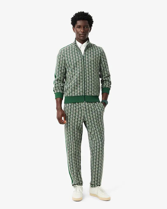Pantalone Lacoste logato allover uomo
