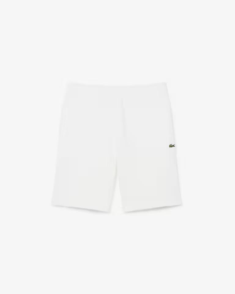 Bermuda Lacoste in felpa con fasce logate uomo