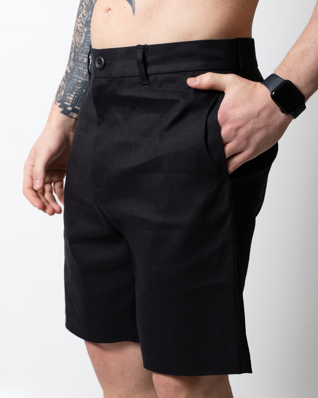 Bermuda Calvin Klein chino in misto lino uomo