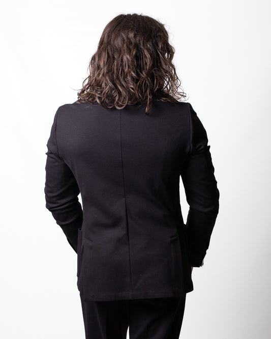 Giacca blazer Daniele Alessandrini monopetto con spilla uomo