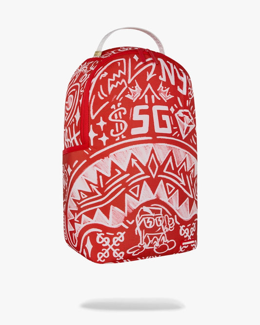 Zaino Sprayground rosso GRAFFITI WALL DLXSR BACKPACK