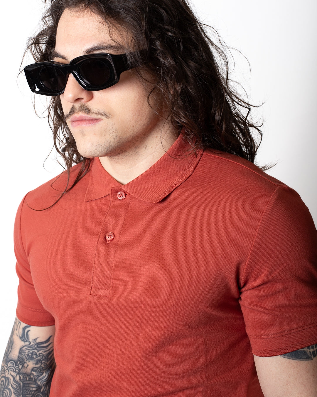 Polo Calvin Klein in misto cotone con logo inciso uomo