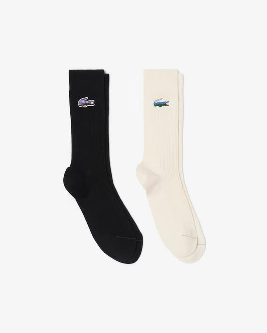 Calze Lacoste in spugna con logo multicolor