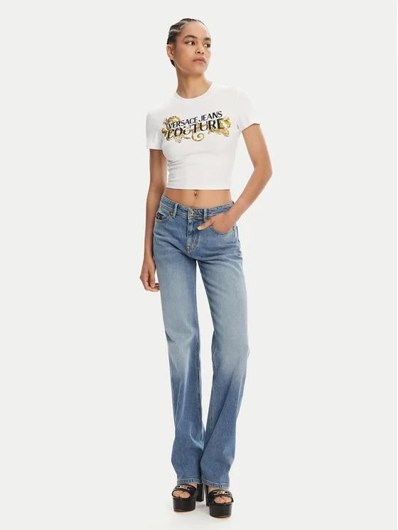 T-Shirt Versace Jeans Couture "Baroque strass" donna