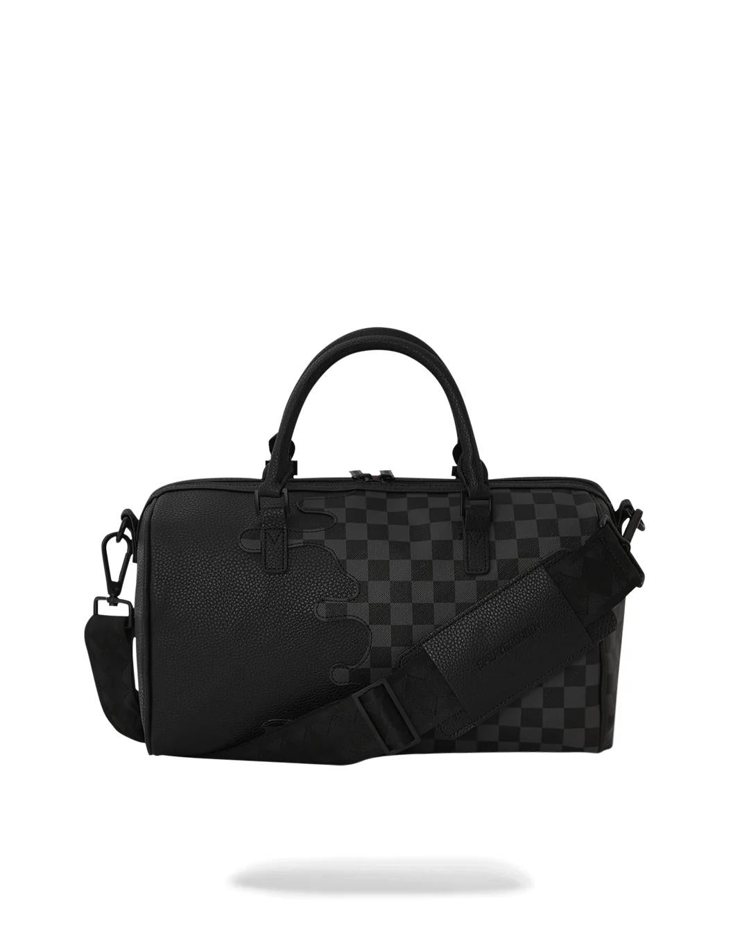 Borsa Sprayground nero unfinished shark mini duffle