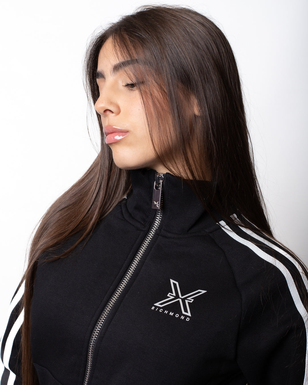 Felpa Richmond X fullzip a collo alto donna