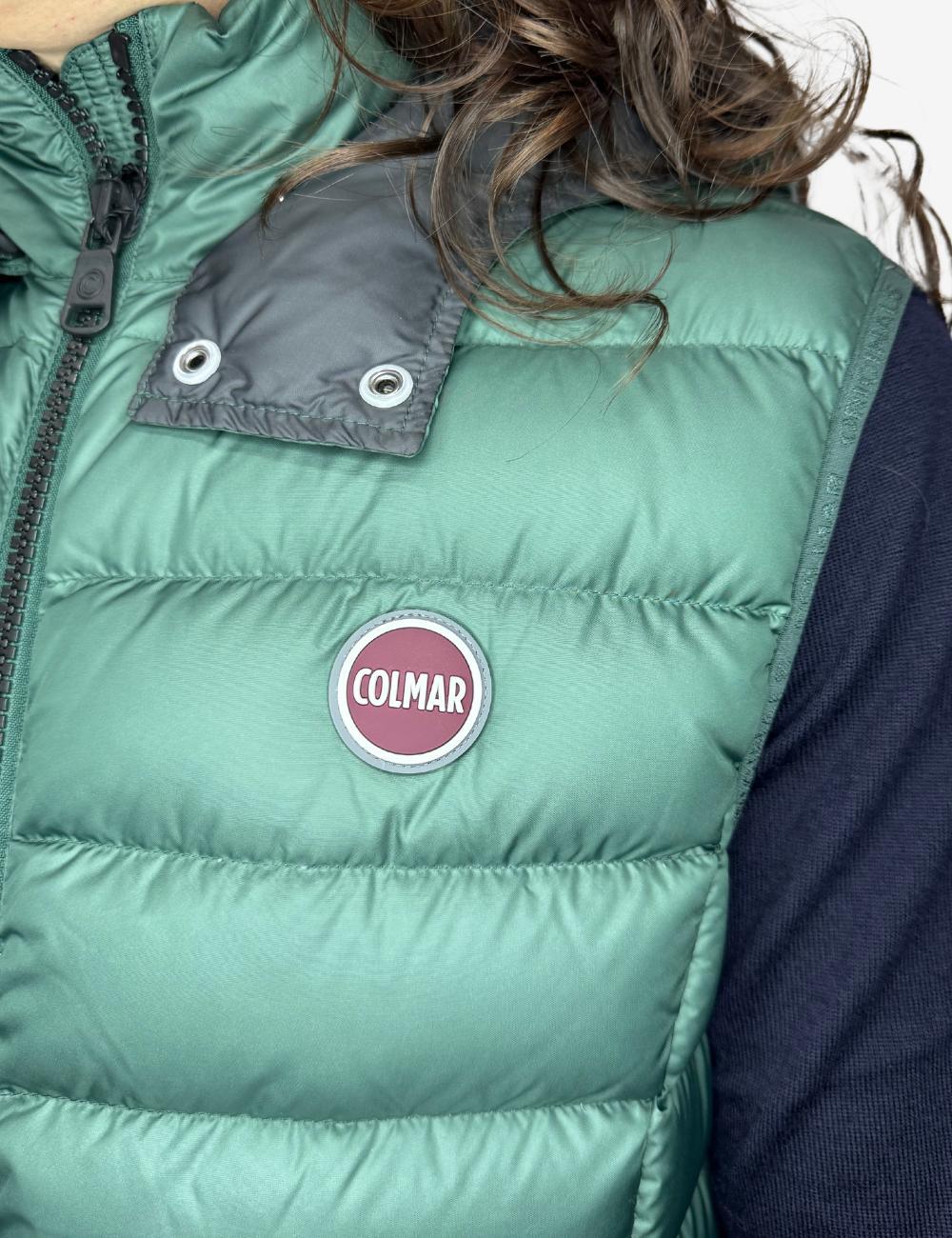 Gilet Colmar in piuma con cappuccio staccabile