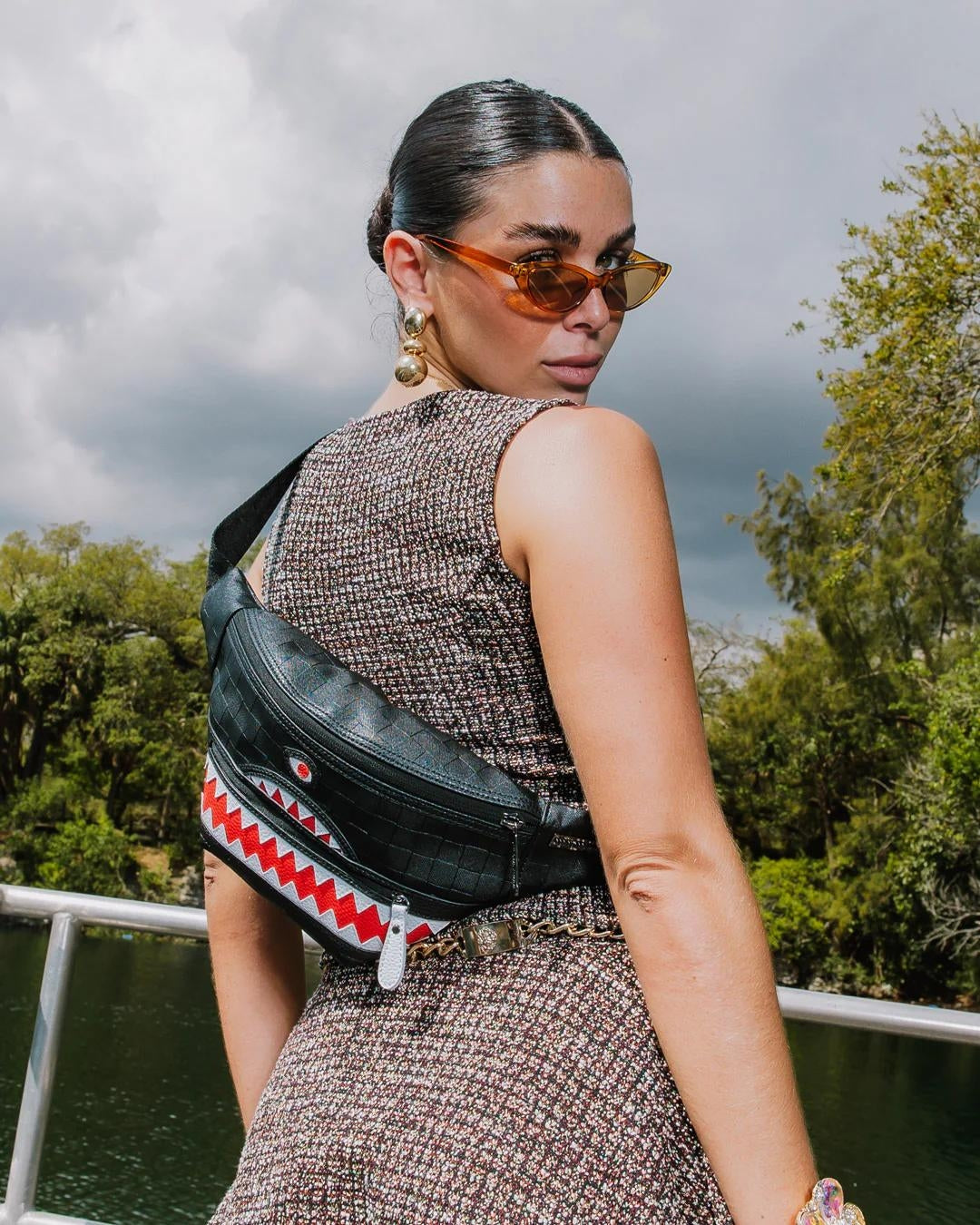 Marsupio Sprayground nero VSM Luxe savvy crossbody