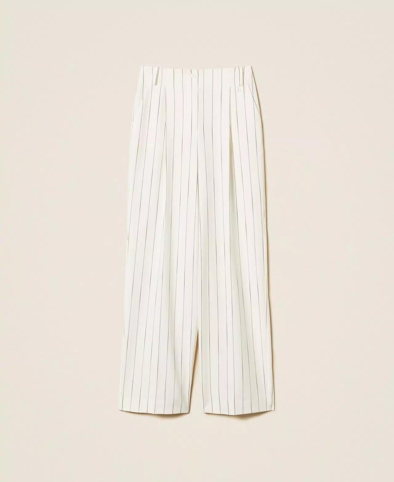 Pantalone Twinset Actitude fluido gessato donna
