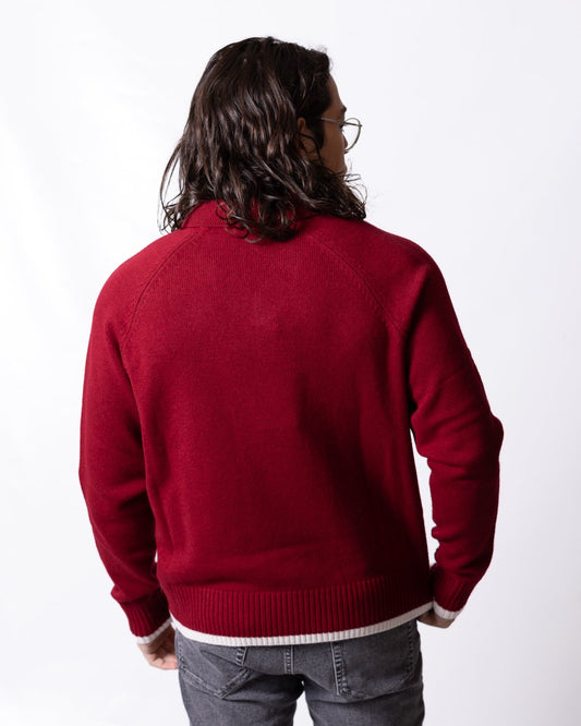 Maglia polo Palm Angels in lana e cashmere con logo ricamato