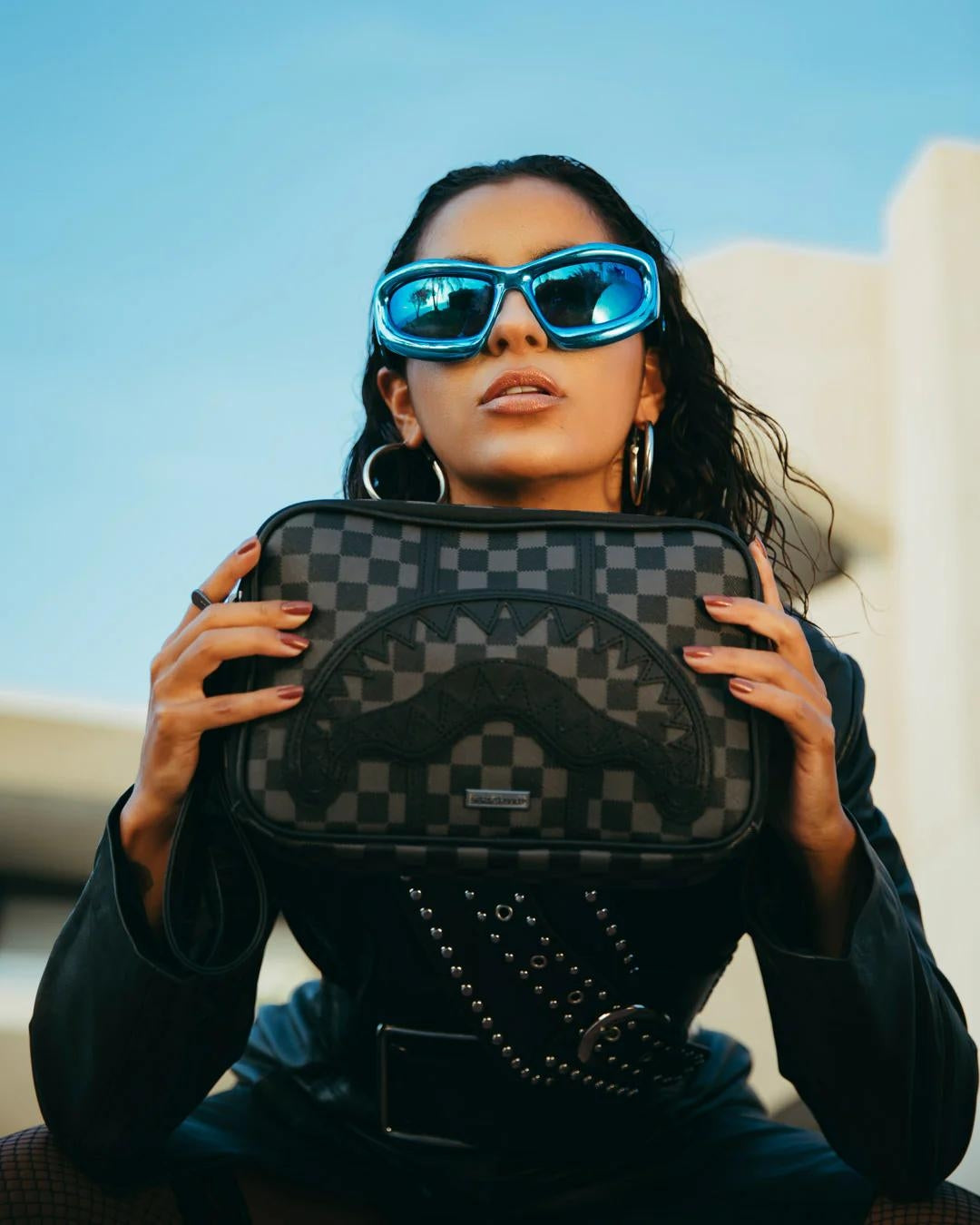 Pochette e beauty Sprayground nero Midnight chateau toiletry brick