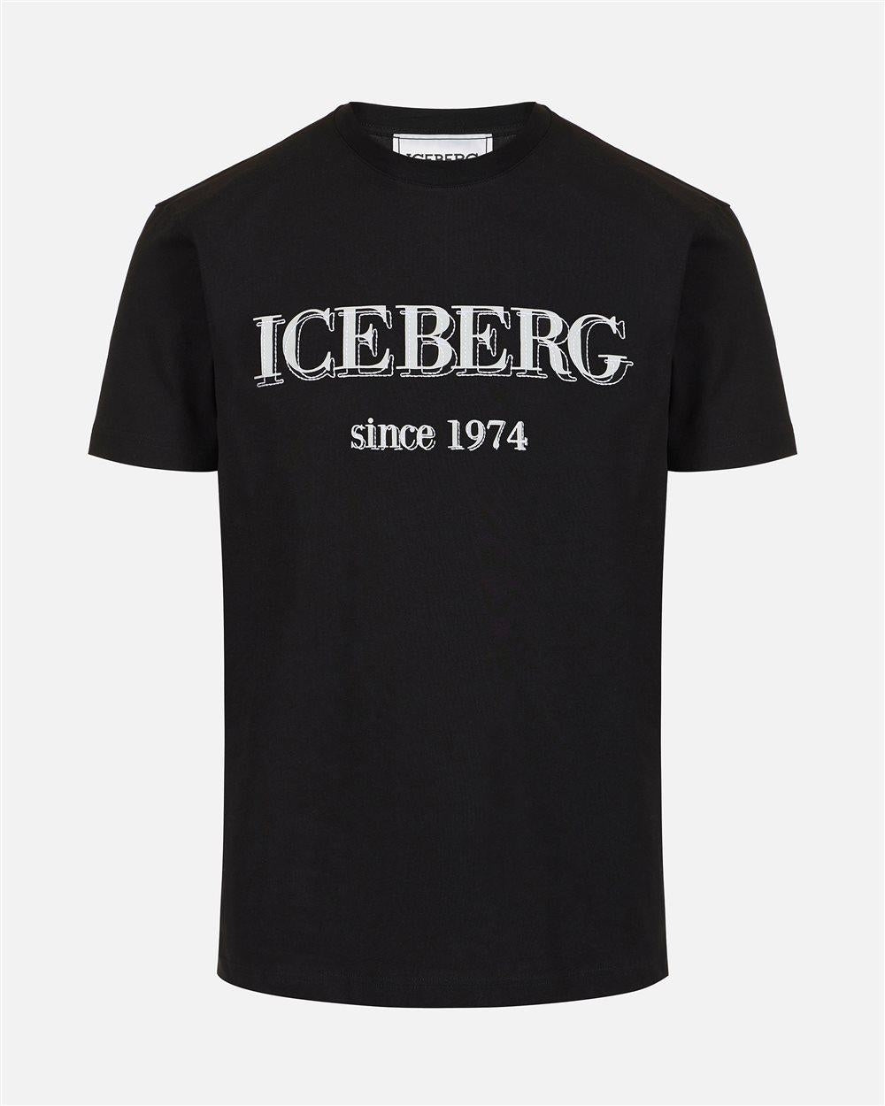 T-Shirt Icebrg con logo frontale stampato e ricamato