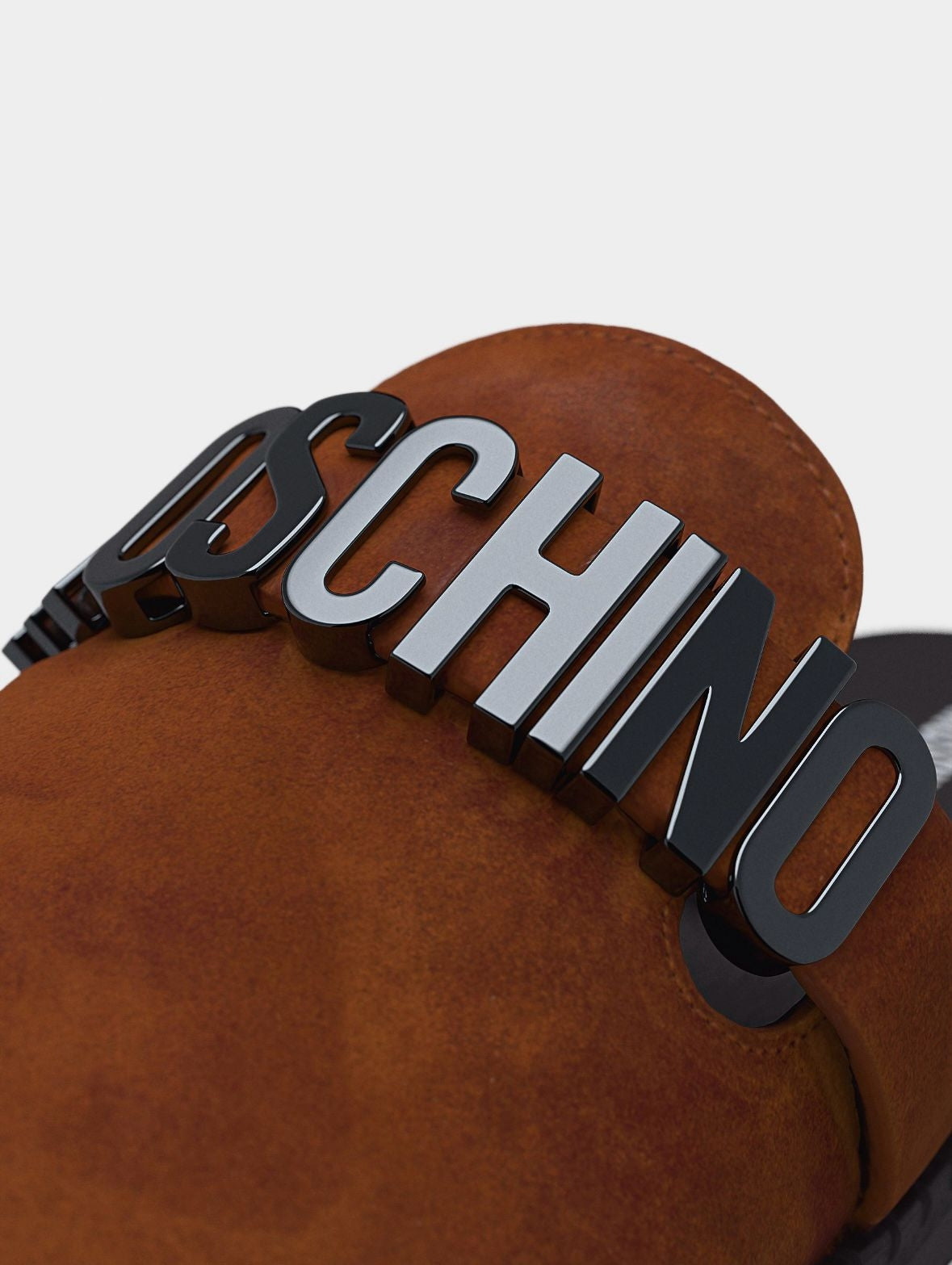 Sandalo Moschino in pelle scamosciata uomo